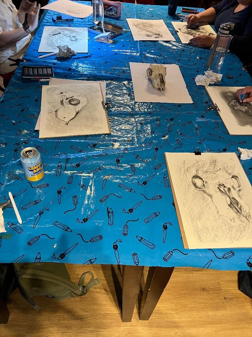 Charcoal Skulls