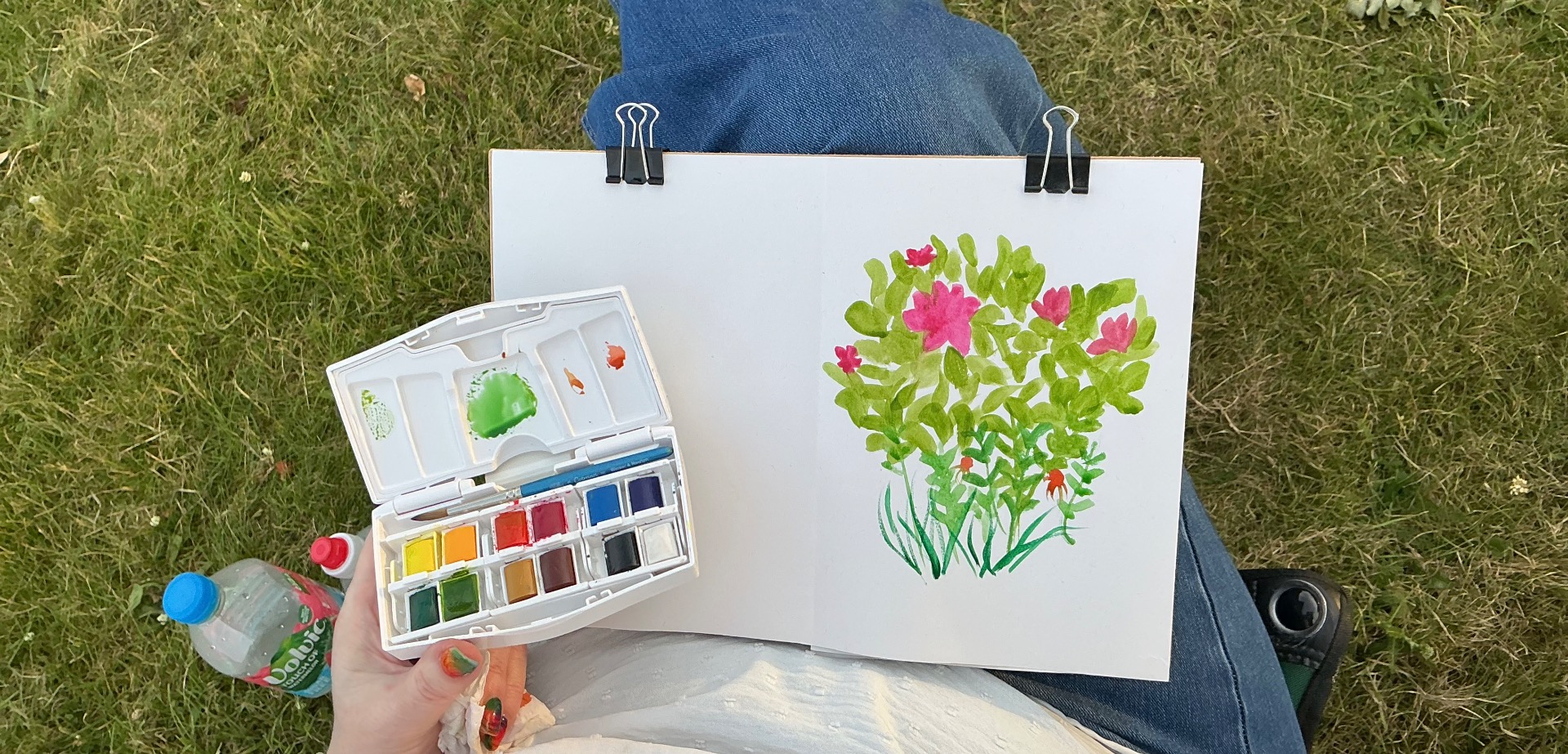Hockney Inspired Watercolour Sketches