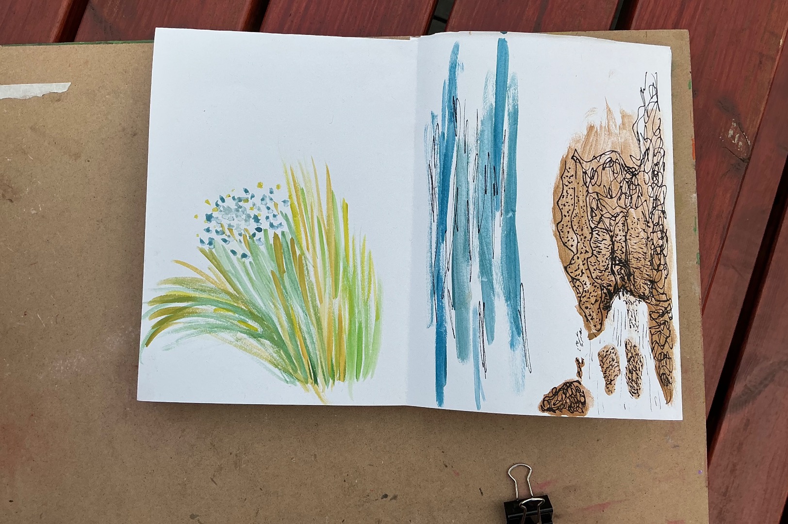 Hockney Inspired Watercolour Sketches
