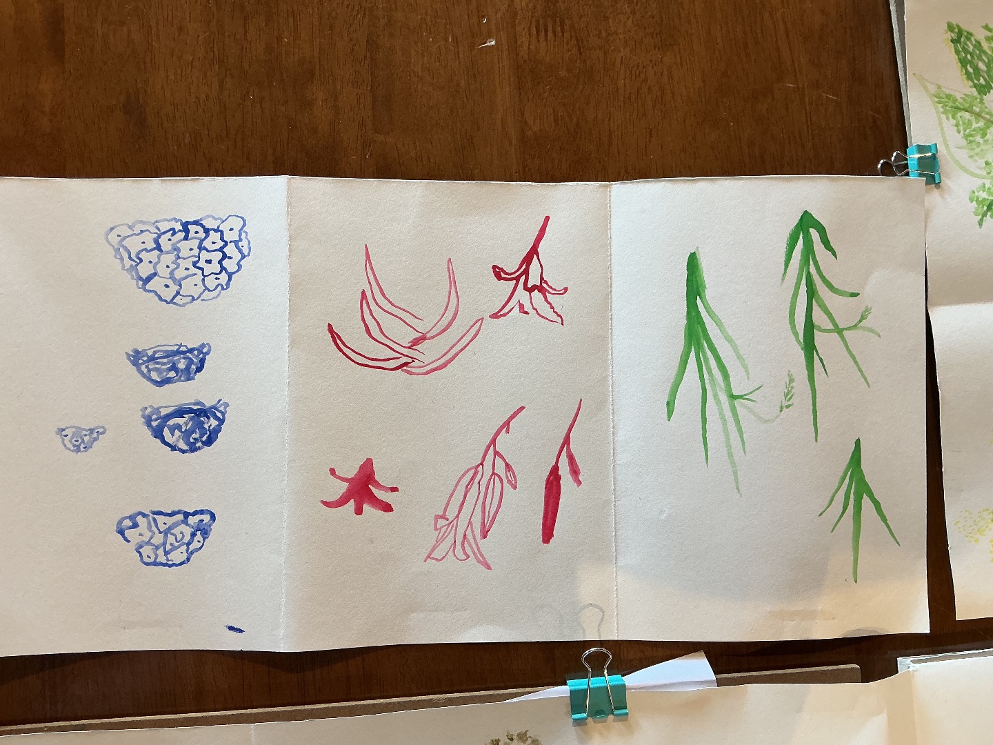 Hockney Inspired Watercolour Sketches