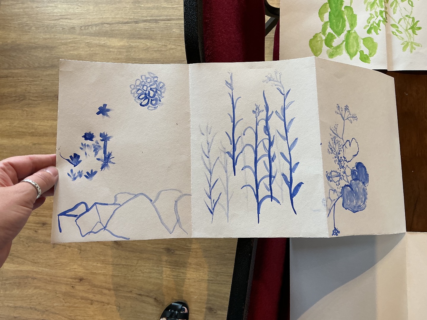 Hockney Inspired Watercolour Sketches