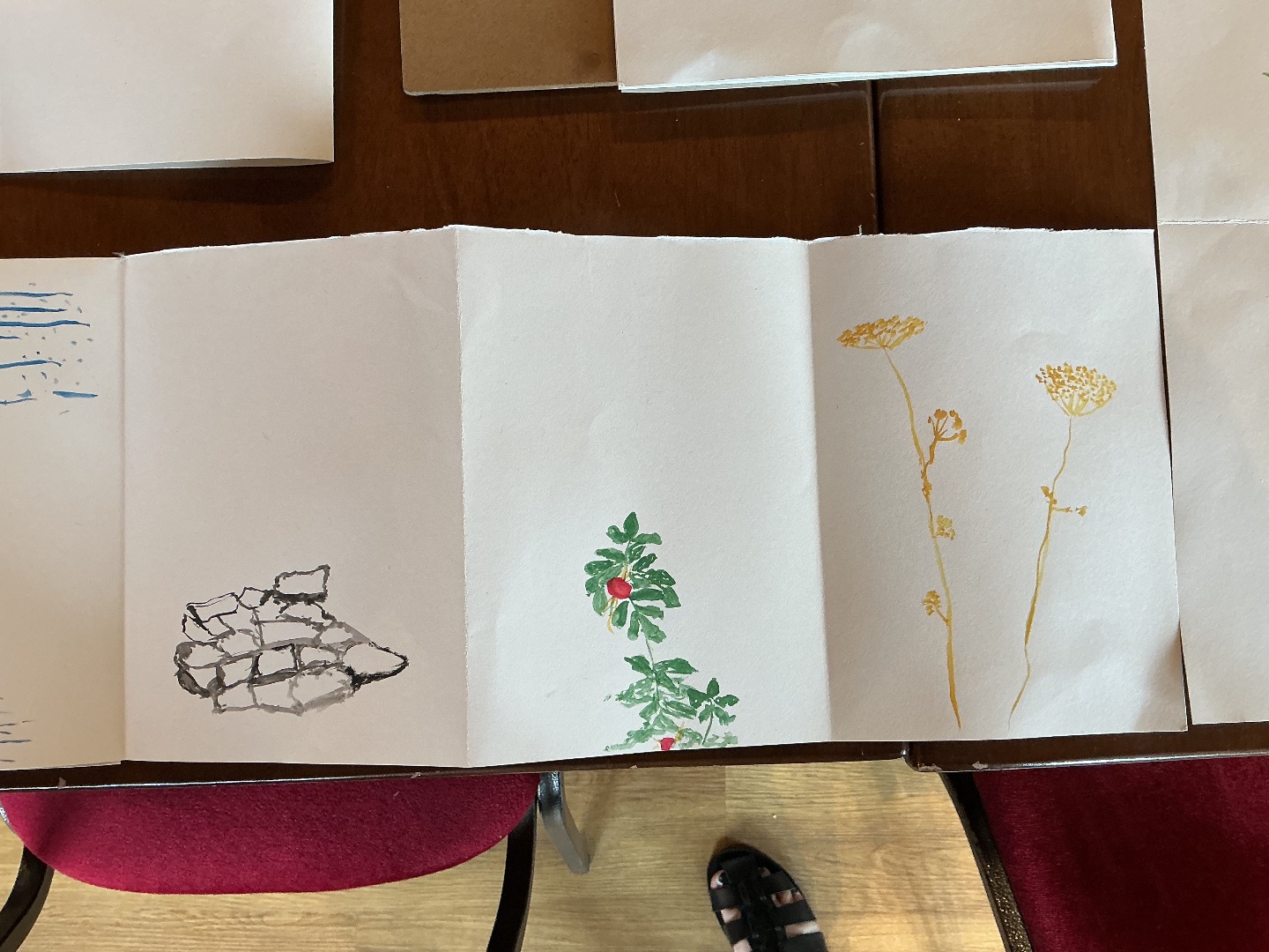 Hockney Inspired Watercolour Sketches