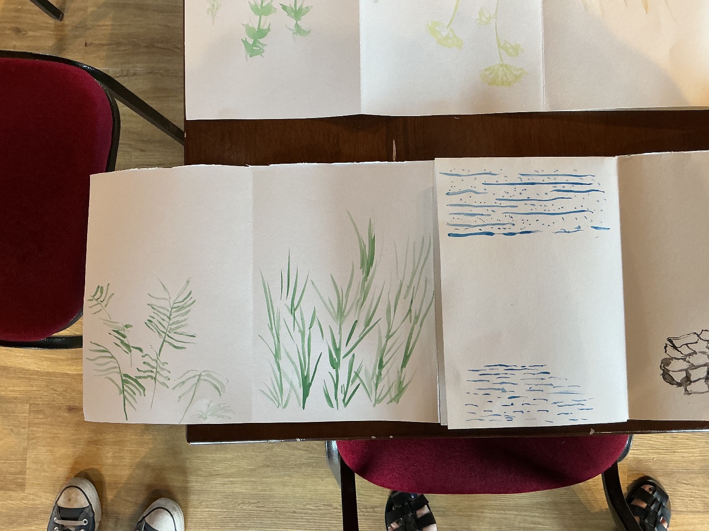 Hockney Inspired Watercolour Sketches
