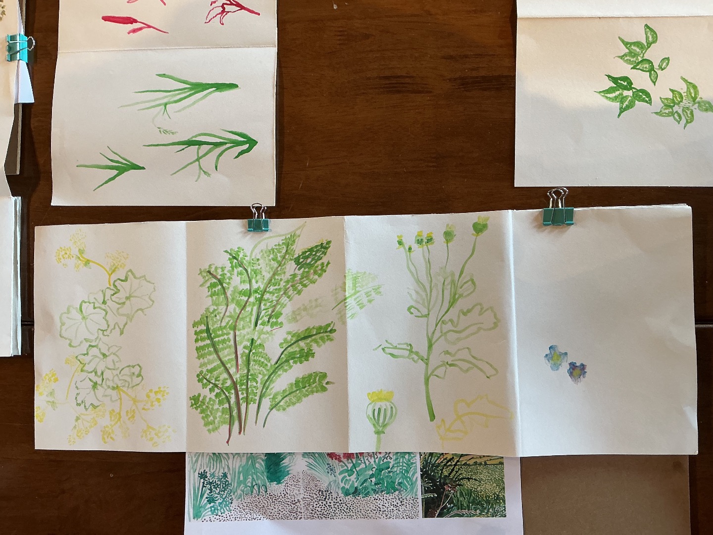 Hockney Inspired Watercolour Sketches