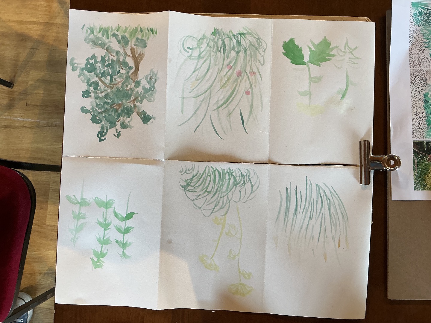 Hockney Inspired Watercolour Sketches