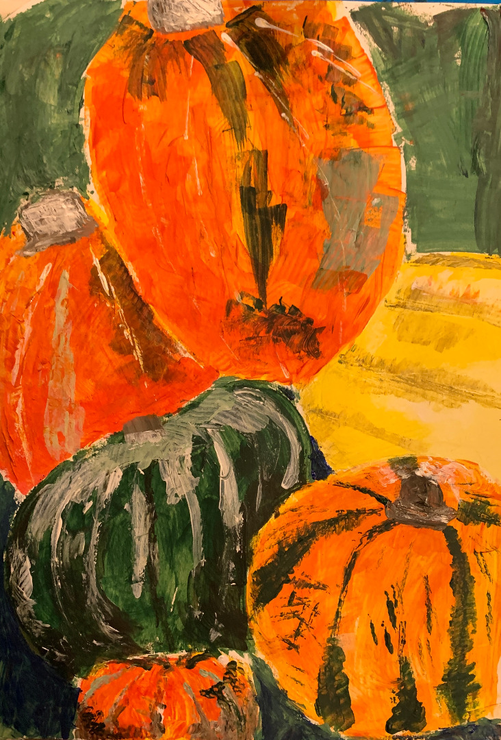 Pumpkins (painting Without Brushes!)