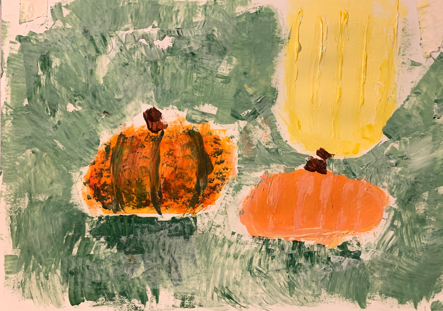 Pumpkins (painting Without Brushes!)