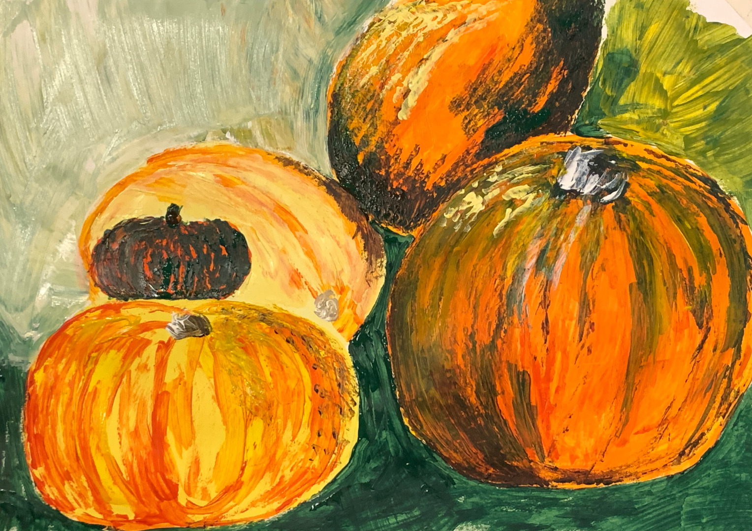 Pumpkins (painting Without Brushes!)