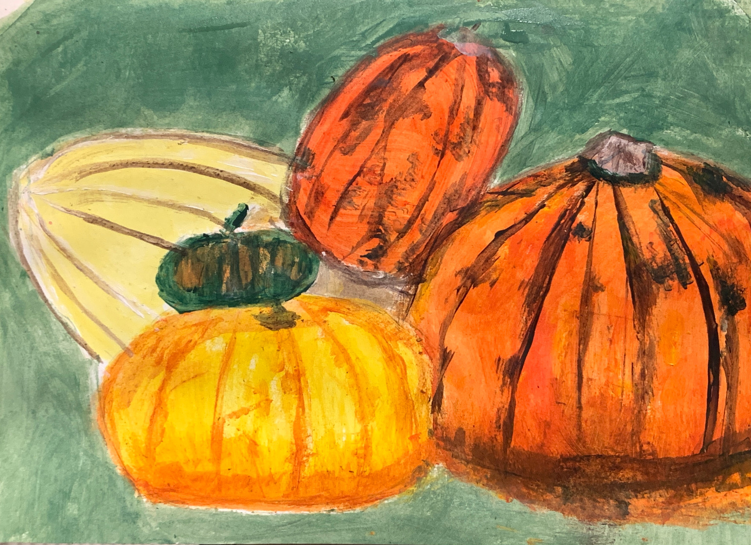 Pumpkins (painting Without Brushes!)