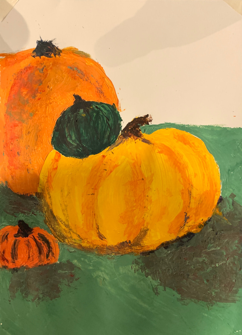 Pumpkins (painting Without Brushes!)