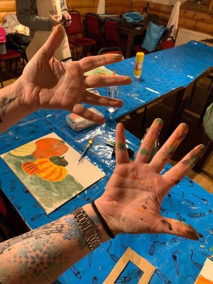 Pumpkins (painting Without Brushes!)